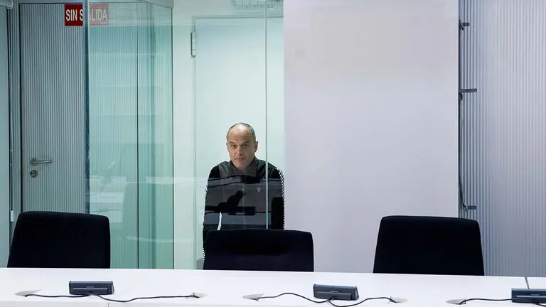 El exjefe etarra Mikel Kabikoitz Carrera Sarobe, ATA, en la Audiencia Nacional en 2019. ARCHIVO