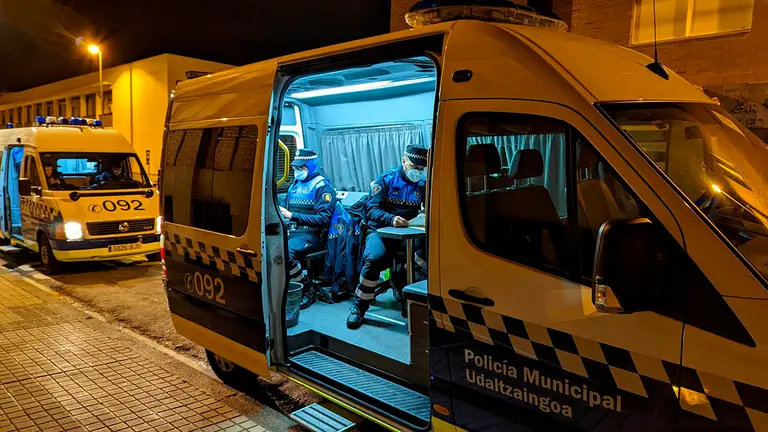 Control de alcoholemia llevado a cabo por la Polic&iacute;a Municipal de Pamplona.