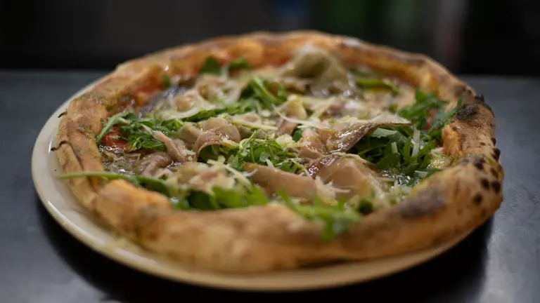 Imagen de archivo de una pizzería de Pamplona. IRAITZ IRIARTE.