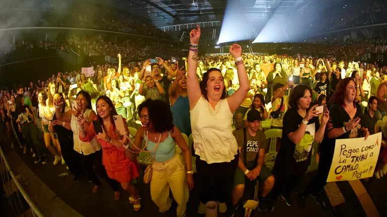 Concierto de Camilo en el Navarra Arena de Pamplona que da inicio a la gira 'Tour Espa&ntilde;a 2022' del cantante colombiano. I&Ntilde;IGO ALZUGARAY