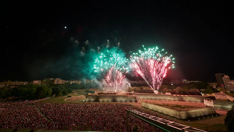 Segundo día del Concurso Internacional de Fuegos Artificiales de San Fermín 2022. PABLO LASAOSA