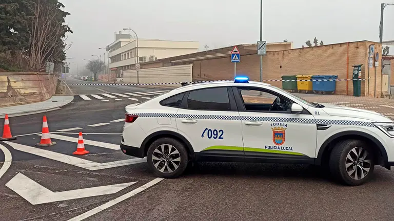 Un veh&iacute;culo de la Polic&iacute;a Municipal de Tudela.