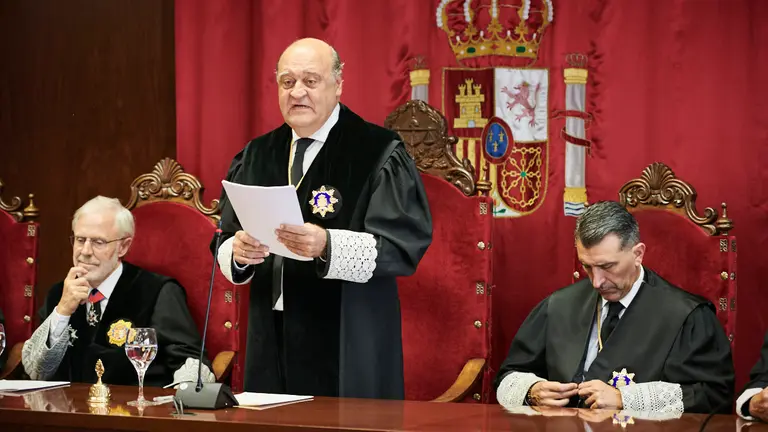 Acto de apertura del año judicial en Navarra en el Palacio de Justicia. PABLO LASAOSA