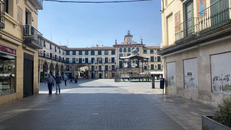 Imagen de archivo de la plaza de los Fueros de Tudela. ARCHIVO