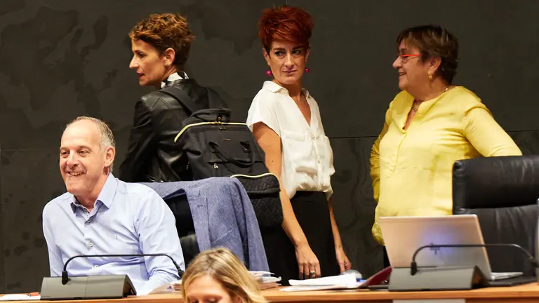 Pleno del Parlamento de Navarra. Sim&oacute;n, Ruiz, Chivite y Araiz. I&Ntilde;IGO ALZUGARAY