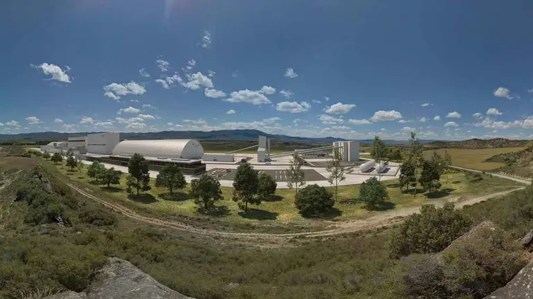 Instalaciones de Mina Muga, ubicadas en los términos municipales de Sangüesa y Undués de Lerda (Aragón).  GEOLOCALI