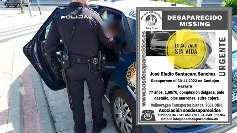 El vecino de Carcastillo desaparecido el pasado 30 de noviembre ha sido encontrado muerto en Madrid.