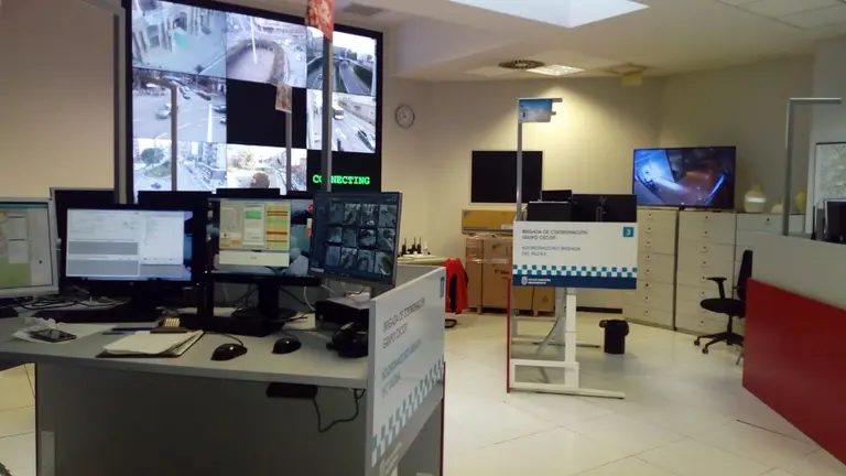 Imagen de archivo de la sala de la Polic&iacute;a Municipal de Pamplona. POLIC&Iacute;A MUNICIPAL DE PAMPLONA