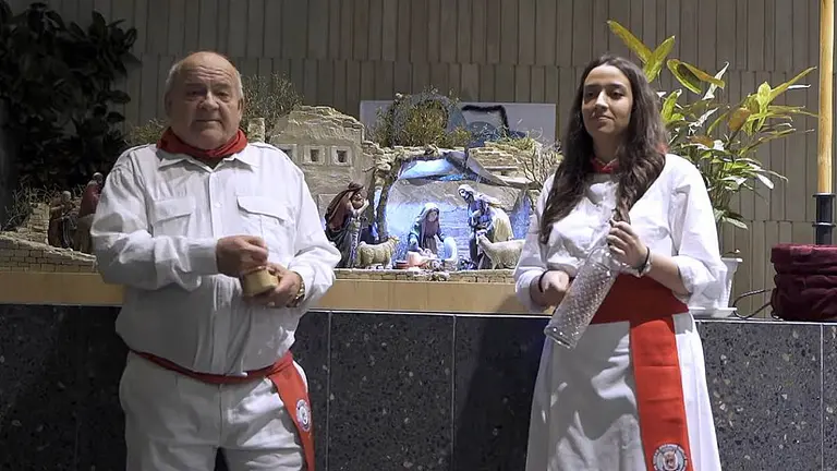 'A Bel&eacute;n va un navarrico', el villancico de la Escuela de Jotas Manuel Turrillas de Pamplona.