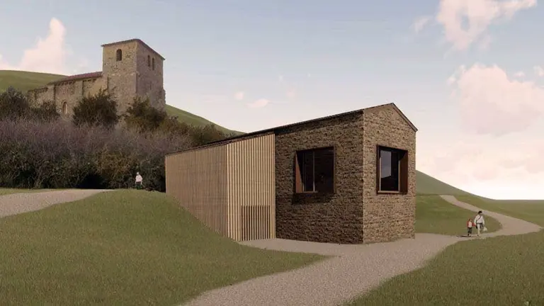 Recreaci&oacute;n de la reforma de la Casa del Ermita&ntilde;o, junto al palacio de Arce. GOBIERNO DE NAVARRA