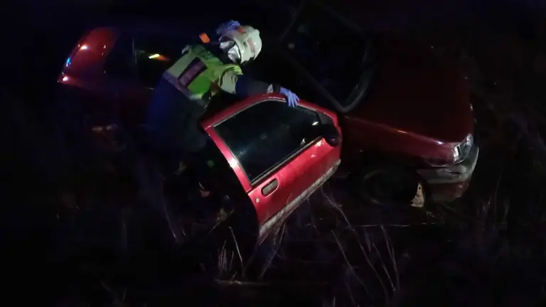 Dos heridos en un accidente en San Adri&aacute;n. BOMBEROS DE NAVARRA