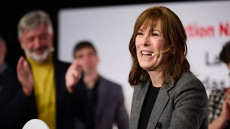 Geroa Bai presenta a Koldo Mart&iacute;nez como candidato al Ayuntamiento de Pamplona y a Uxue Barkos al Gobierno de Navarra para las pr&oacute;ximas elecciones de 2023. PABLO LASAOSA