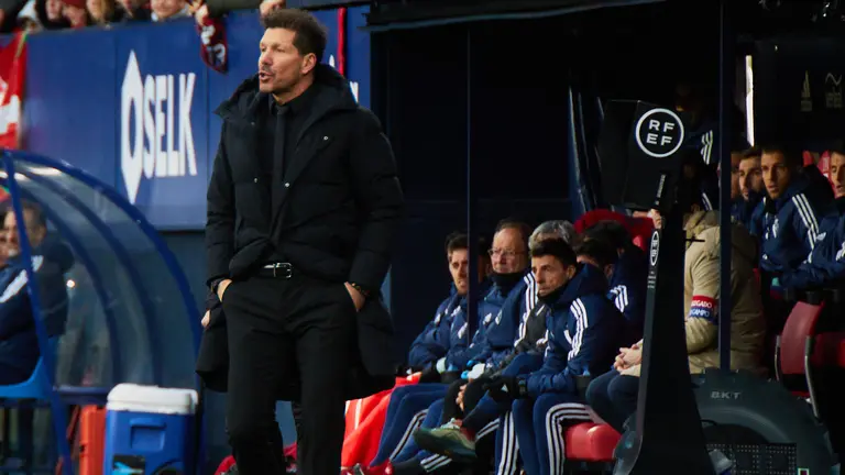 Partido de La Liga Santander entre Osasuna y Atl&eacute;tico de Madrid disputado en el estadio de El Sadar. I&Ntilde;IGO ALZUGARAY