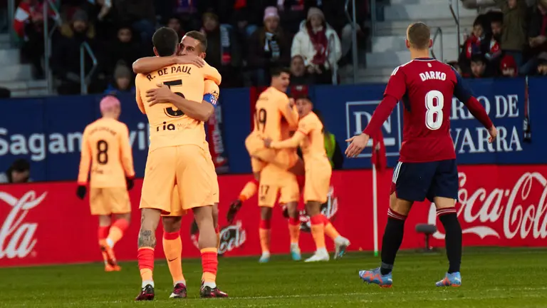 Partido de La Liga Santander entre Osasuna y Atl&eacute;tico de Madrid disputado en el estadio de El Sadar. I&Ntilde;IGO ALZUGARAY