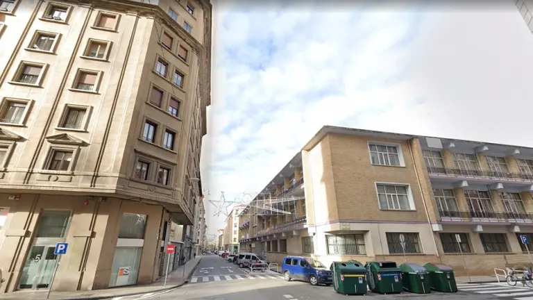 Vista dela calle Amaya de Pamplona, donde ha tenido lugar el suceso. GOOGLEMAPS