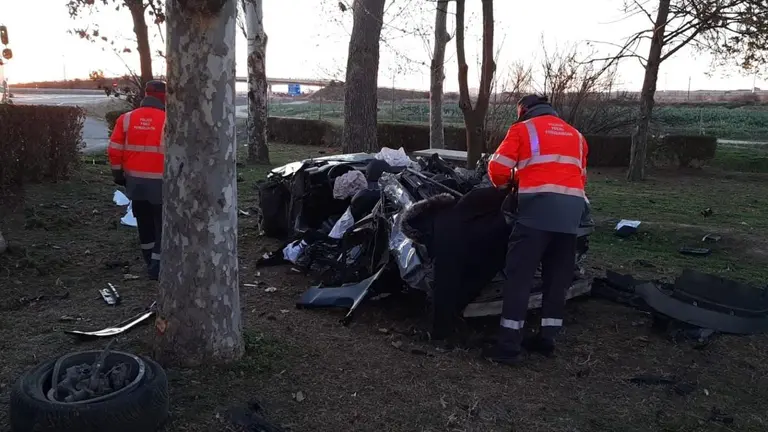 Dos personas mueren en un accidente de tr&aacute;fico ocurrido este domingo en la A-68 en Ribaforada.