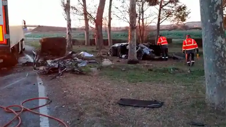 Dos muertos en un accidente de tr&aacute;fico en la A-68 en Ribaforada. POLIC&Iacute;A FORAL