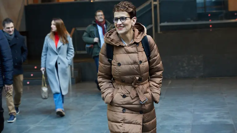 La presidenta de Navarra, Mar&iacute;a Chivite, en el Parlamento de Navarra. I&Ntilde;IGO ALZUGARAY