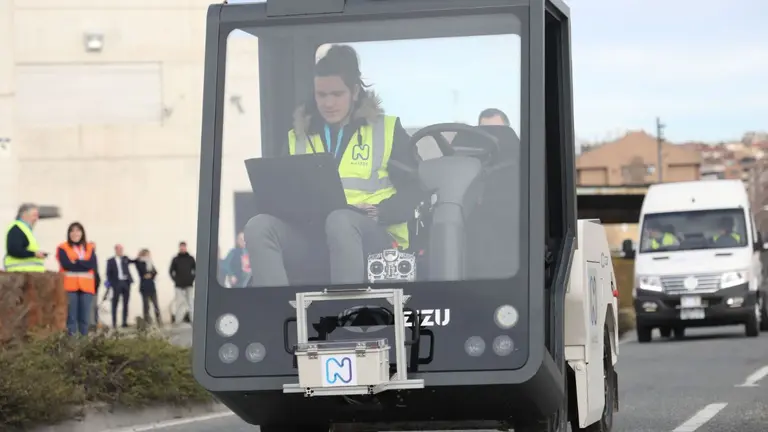 Pamplona cierra sus calles para probar un veh&iacute;culo aut&oacute;nomo. CEDIDA