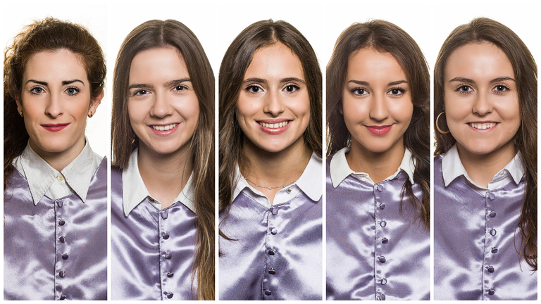 De izquierda a derecha: Nuria Elorza, Clara Mart&iacute;nez, Mar&iacute;a Migu&eacute;liz, Iranzu &Iacute;&ntilde;igo e Irene Lastri. CEDIDA