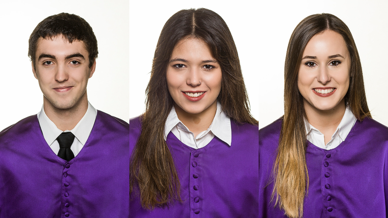 De izquierda a derecha: &Iacute;&ntilde;igo Artieda, Naike Velilla e Iranzu Elcano.