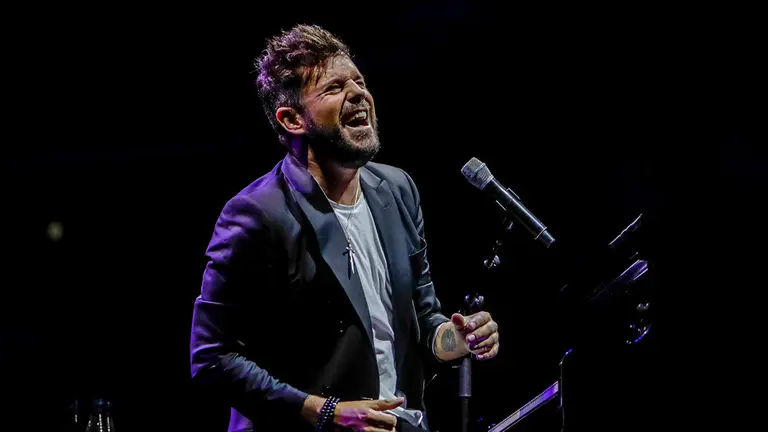 Pablo López durante uno de sus conciertos.