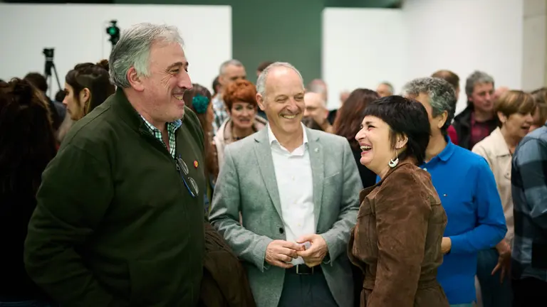 Eh Bildu presenta su candidatura al Parlamento de Navarra con Laura Aznal a la cabeza. PABLO LASAOSA