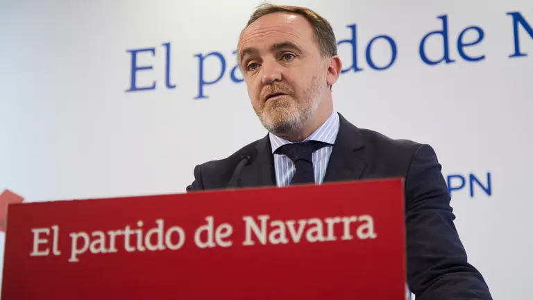 En Pamplona, El presidente de UPN y candidato a la presidencia del Gobierno foral, Javier Esparza, presenta propuestas dirigidas a las familias navarras. I&Ntilde;IGO ALZUGARAY