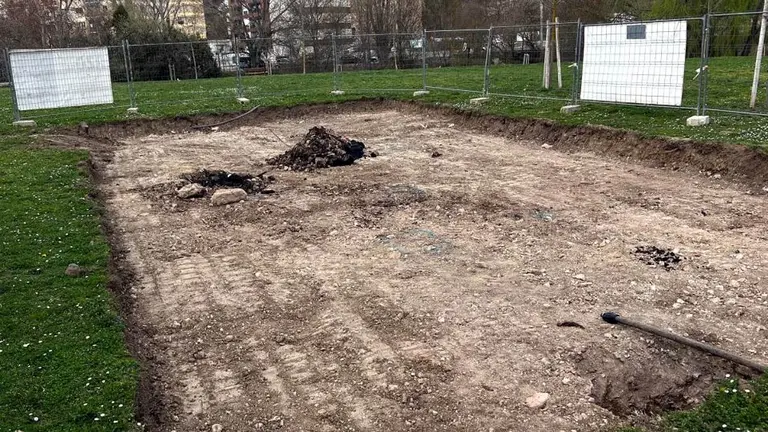 La campa del Santo Sepulcro de Estella ha sido vallada. AYUNTAMIENTO DE ESTELLA