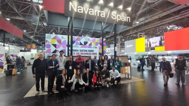 Los visitantes de ProWein han podido probar medio centenar de vinos de Navarra. CEDIDA