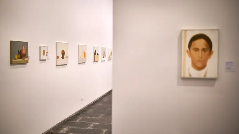 Inauguraci&oacute;n de una exposici&oacute;n antol&oacute;gica del pintor y escultor navarro Juan Jos&eacute; Aquerreta en el Museo de Navarra. PABLO LASAOSA