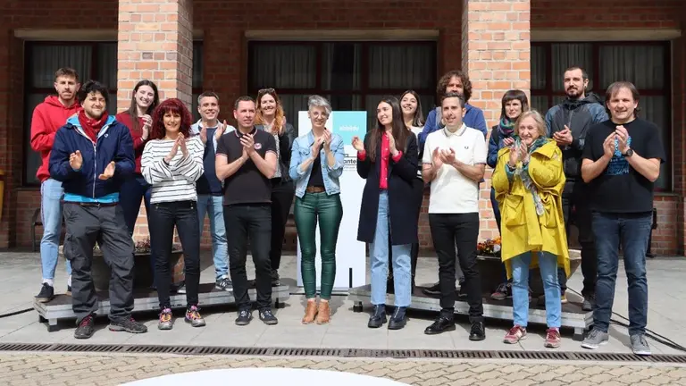 Presentaci&oacute;n de la candidatura de EH Bildu al Ayuntamiento de Bara&ntilde;&aacute;in, encabezada por Oihaneder Indakoetxea.  EH BILDU