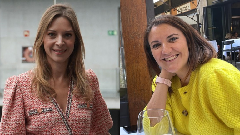 Elena Llorente y Mar&iacute;a Jes&uacute;s Alonso, n&uacute;meros dos de Ciudadanos al Parlamento de Navarra y el Ayuntamiento de Navarra, respectivamente.