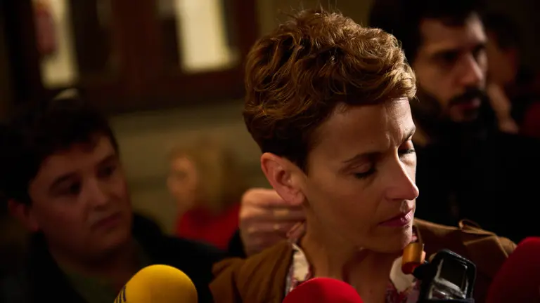 la agrupaci&oacute;n municipal del PSN celebra un homenaje a los concejales y trabajadores fusilados tras el golpe de Estado de 1936 con la intervenci&oacute;n de la secretaria general del PSN, Mar&iacute;a Chivite, la secretaria de la agrupaci&oacute;n municipal del PSN en Pamplona, Maite Esporr&iacute;n, y Borja Paredes, de UGT. PABLO LASAOSA