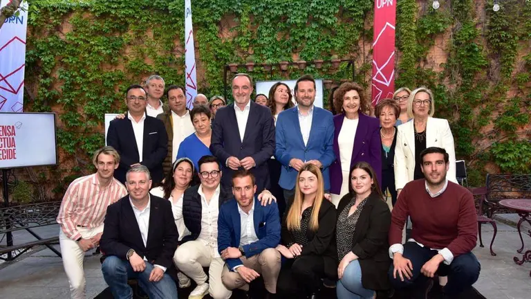 Javier Esparza y Alejandro Toquero en la presentaci&oacute;n la candidatura de UPN a la alcald&iacute;a de Tudela. &Aacute;NGEL &Aacute;LVARO