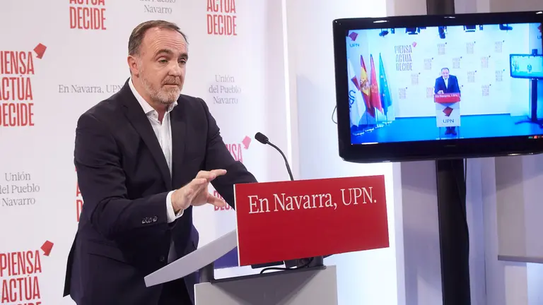 El candidato de UPN a la presidencia del Gobierno de Navarra, Javier Esparza, presenta propuestas en materia de infraestructuras. I&Ntilde;IGO ALZUGARAY