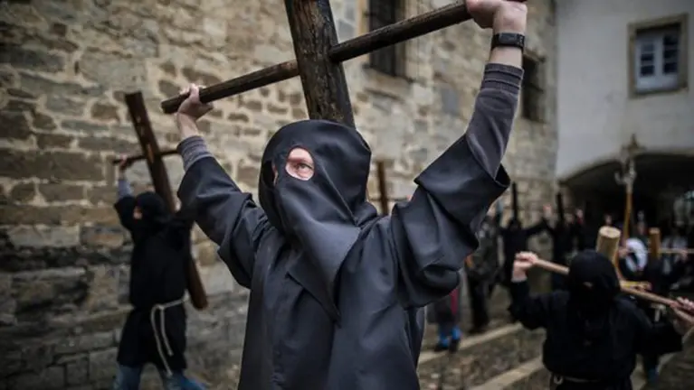 Imagen de archivo de la romer&iacute;a del Valle de Aezkoa a Roncesvalles. VALLE DE AEZKOA