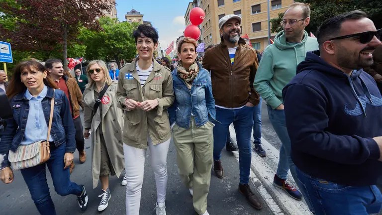 Manifestaci&oacute;n de CCOO y UGT, bajo el lema 'Subir salarios, bajar precios, repartir beneficios', con motivo del 1&ordm; de Mayo. I&Ntilde;IGO ALZUGARAY