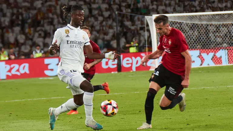 Partido de la final de la Copa del Rey entre CA Osasuna y Real Madrid CF disputado en el estadio de La Cartuja en Sevilla. I&Ntilde;IGO ALZUGARAY