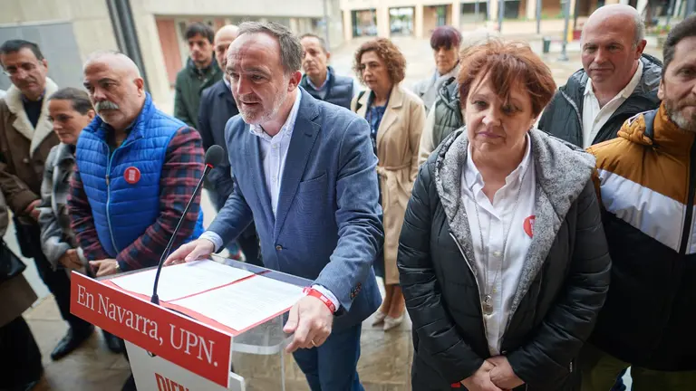 Javier Esparza (UPN) en un acto electoral en Nuevo Artica. CEDIDA