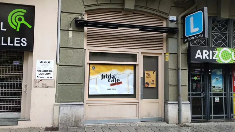 El local de la Avenida Roncesvalles 8 donde Frida Café abrirá su segunda cafetería. NAVARRA.COM