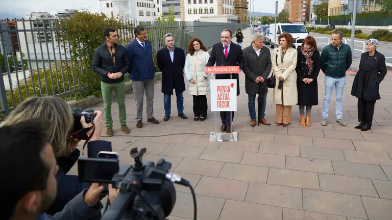 Declaraciones del candidato de UPN a la Presidencia del Gobierno foral, Javier Esparza, durante la campa&ntilde;a electoral para las Elecciones del 28M. I&Ntilde;IGO ALZUGARAY