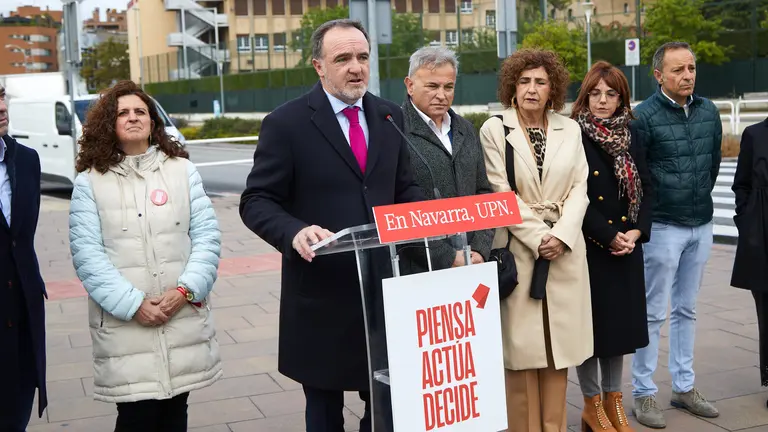 Declaraciones del candidato de UPN a la Presidencia del Gobierno foral, Javier Esparza, durante la campa&ntilde;a electoral para las Elecciones del 28M. I&Ntilde;IGO ALZUGARAY