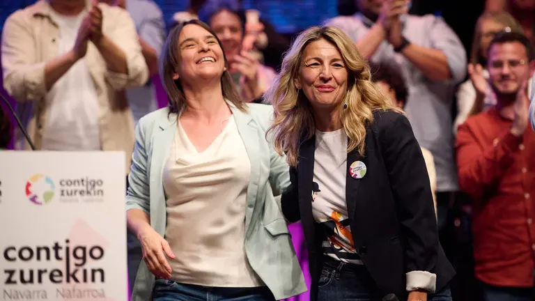 Contigo Navarra celebra el acto central de campa&ntilde;a con la vicepresidenta del Gobierno de Espa&ntilde;a y ministra de Trabajo, Yolanda D&iacute;az. PABLO LASAOSA