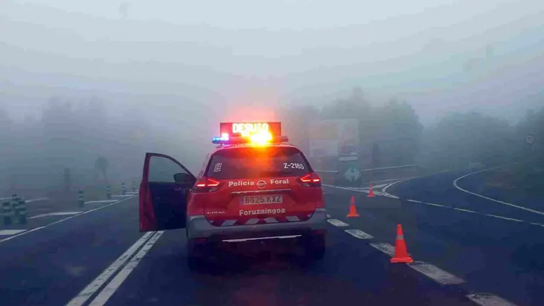 La Polic&iacute;a Foral se ha visto obligada a cortar el tr&aacute;fico en ambas v&iacute;as hasta que ambas calzadas queden perfectamente limpias. POLIC&Iacute;A FORAL