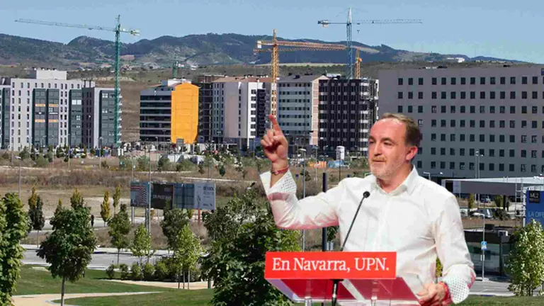 El candidato de UPN se ha referido en su mensaje de campa&ntilde;a a la construcci&oacute;n de vivienda protegida. FOTOMONTAJE