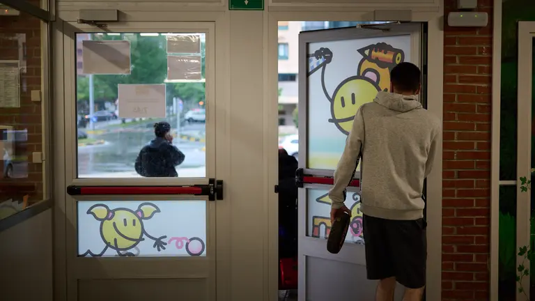 Recuento de las mesas electorales del colegio electoral de Amaiur, en Iturrama. PABLO LASAOSA