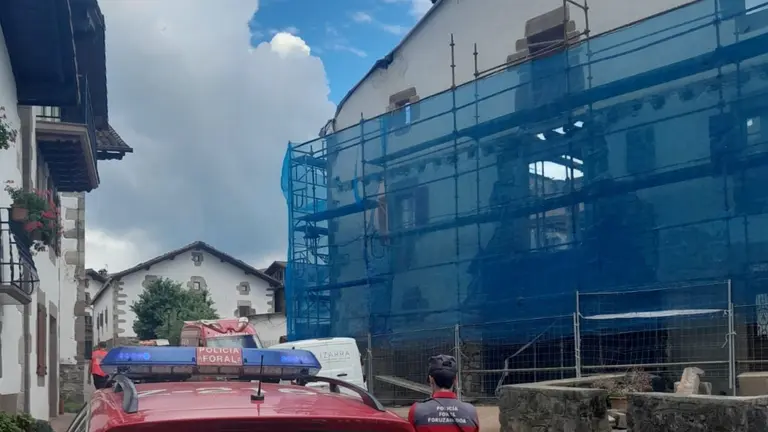 Imagen donde ha tenido lugar el accidente mortal en Berroeta. CEDIDA