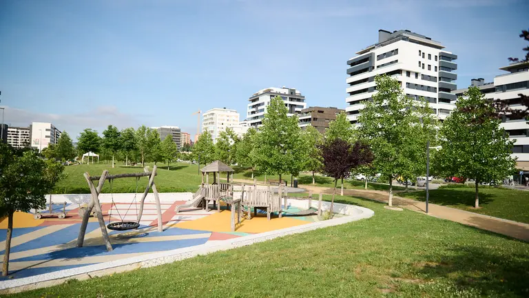 Vista del barrio de Pamplona, Soto de Lezkairu. PABLO LASAOSA