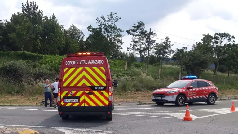 Herida grave una ciclista de 47 a&ntilde;os en un accidente en Aranguren.